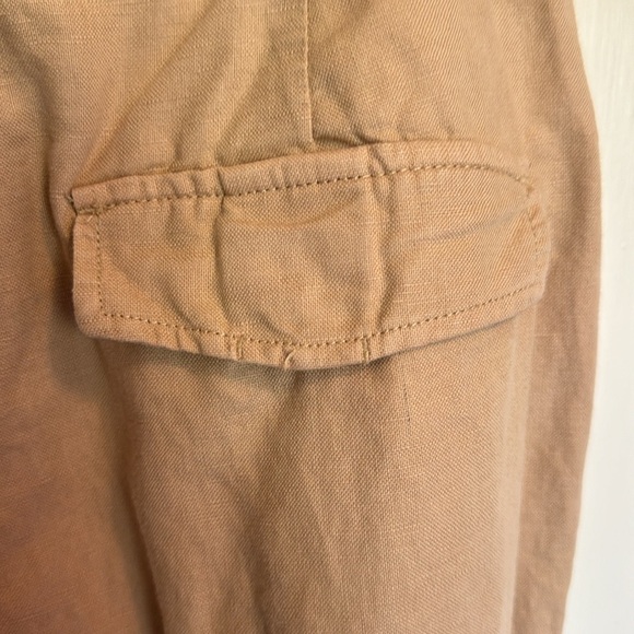 GAP Wide Leg High Rise Linen Pants in Moonstone - Picture 8 of 12